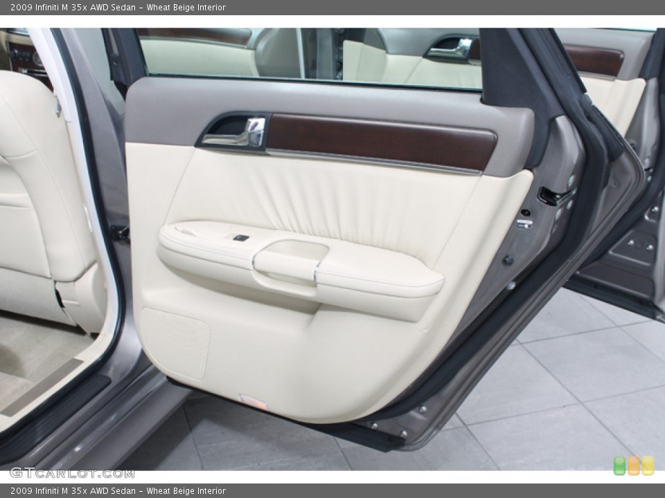 Wheat Beige Interior Door Panel for the 2009 Infiniti M 35x AWD Sedan #66006986