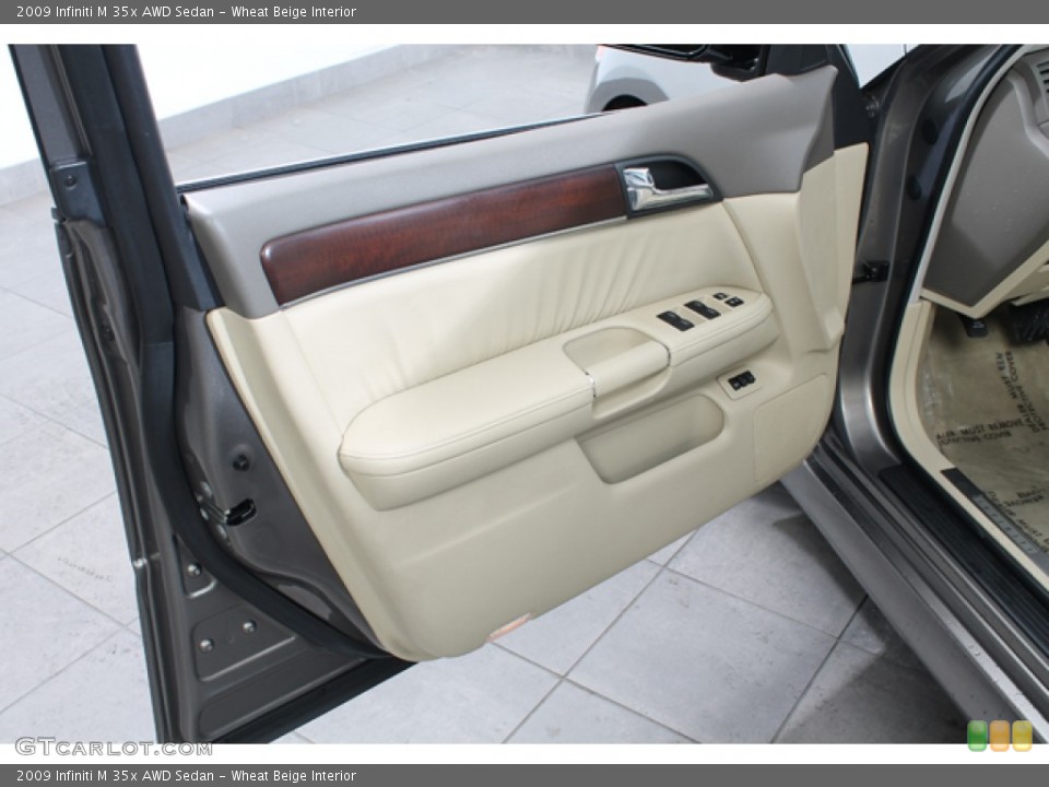 Wheat Beige Interior Door Panel for the 2009 Infiniti M 35x AWD Sedan #66007005
