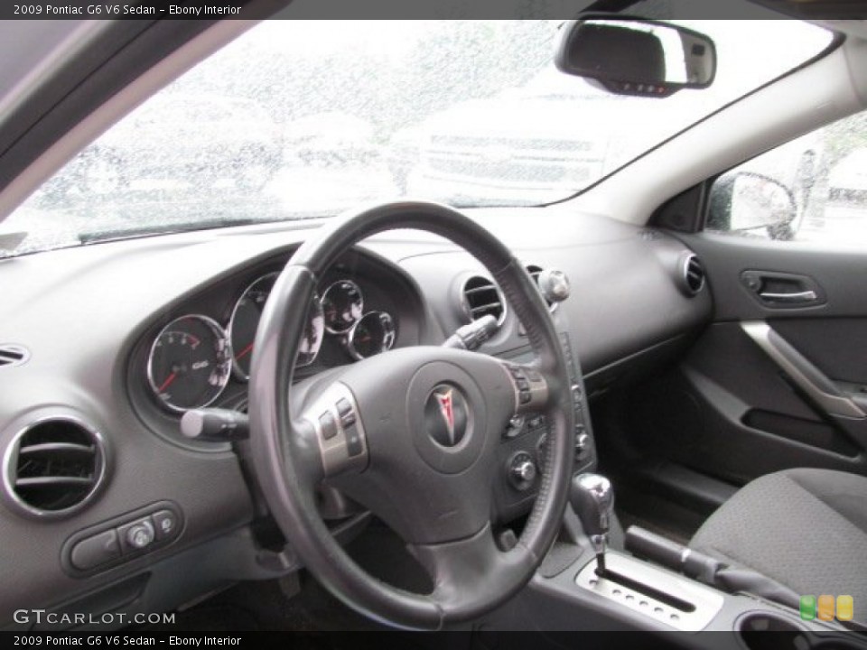 Ebony Interior Steering Wheel for the 2009 Pontiac G6 V6 Sedan #66011751