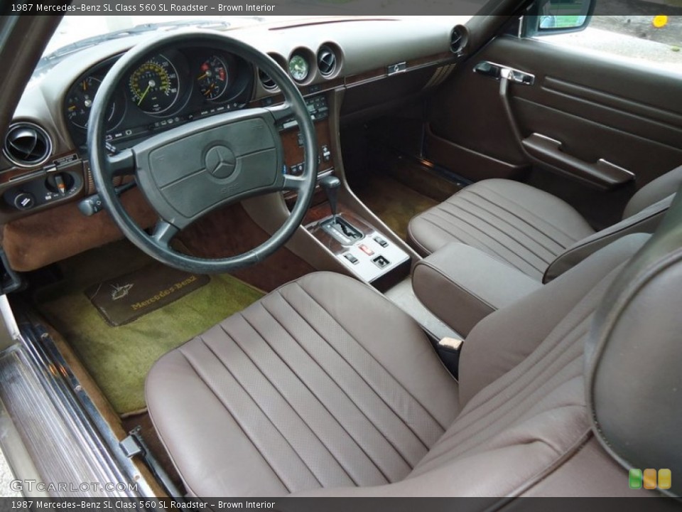 Brown Interior Prime Interior for the 1987 Mercedes-Benz SL Class 560 SL Roadster #66012537