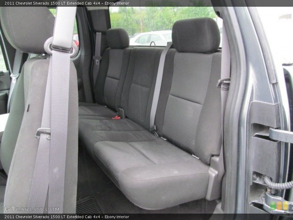 Ebony Interior Rear Seat for the 2011 Chevrolet Silverado 1500 LT Extended Cab 4x4 #66012720