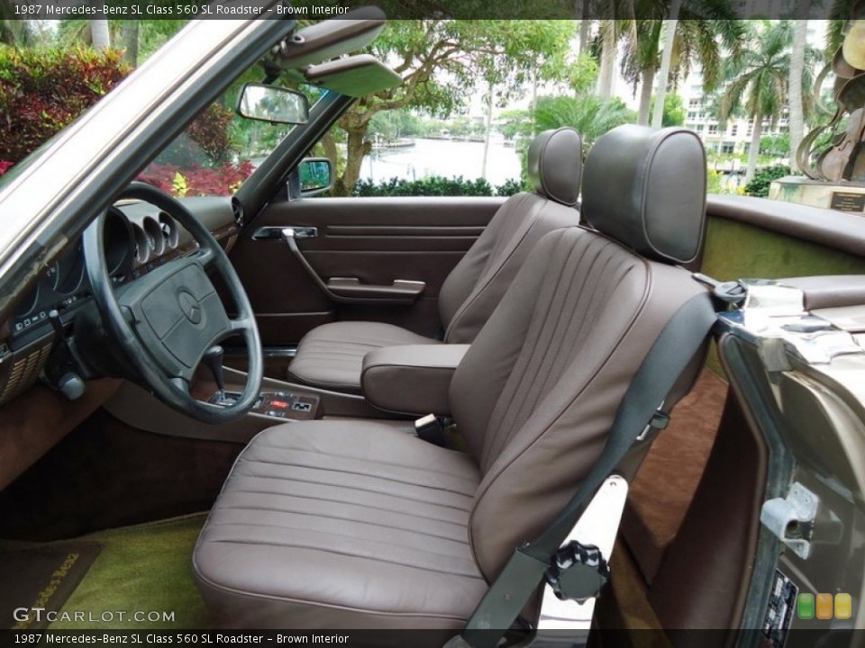 Brown Interior Photo for the 1987 Mercedes-Benz SL Class 560 SL Roadster #66012906