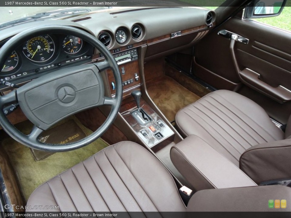 Brown Interior Prime Interior for the 1987 Mercedes-Benz SL Class 560 SL Roadster #66012916