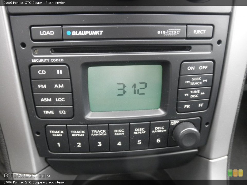 Black Interior Audio System for the 2006 Pontiac GTO Coupe #66019752