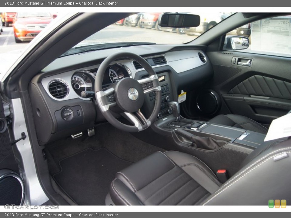Charcoal Black Interior Prime Interior for the 2013 Ford Mustang GT Premium Coupe #66025626
