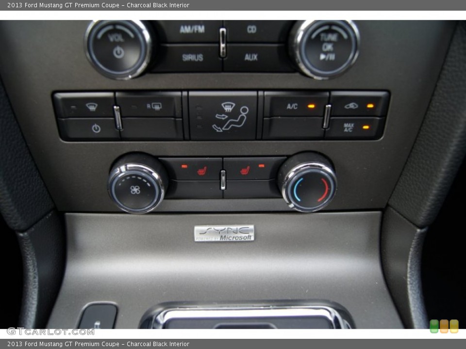 Charcoal Black Interior Controls for the 2013 Ford Mustang GT Premium Coupe #66025686