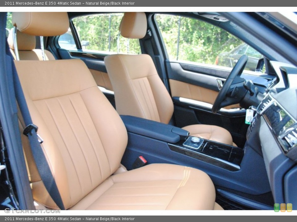 Natural Beige/Black Interior Photo for the 2011 Mercedes-Benz E 350 4Matic Sedan #66031593