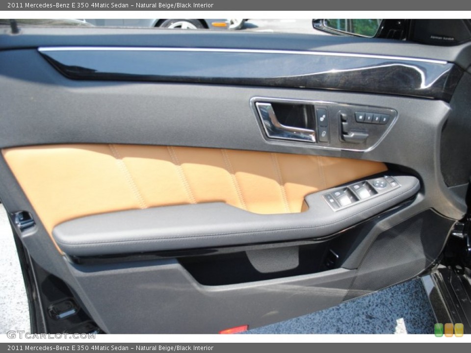 Natural Beige/Black Interior Door Panel for the 2011 Mercedes-Benz E 350 4Matic Sedan #66031603