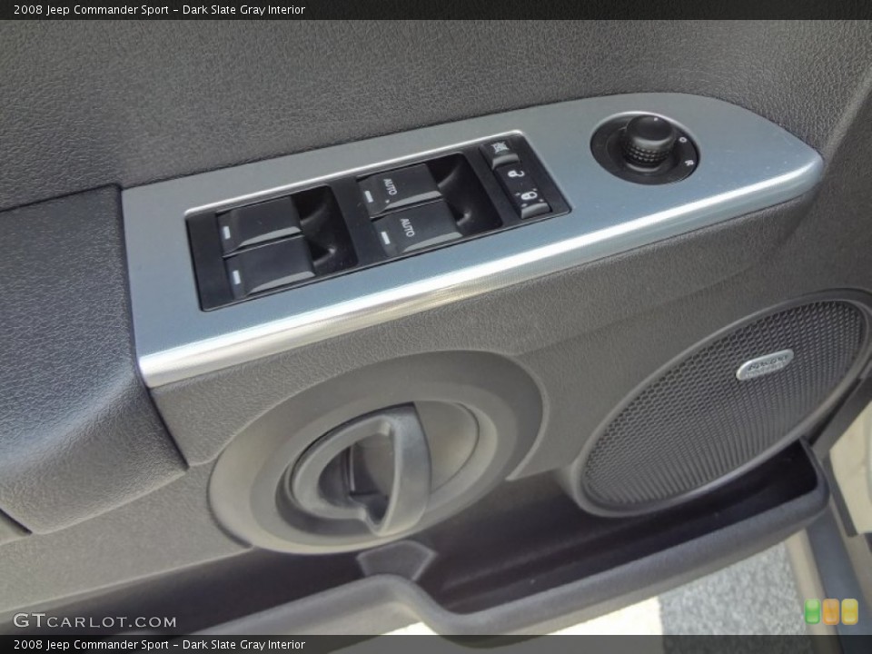 Dark Slate Gray Interior Controls for the 2008 Jeep Commander Sport #66032610
