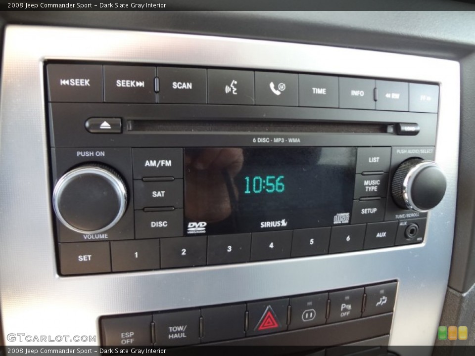 Dark Slate Gray Interior Audio System for the 2008 Jeep Commander Sport #66032637