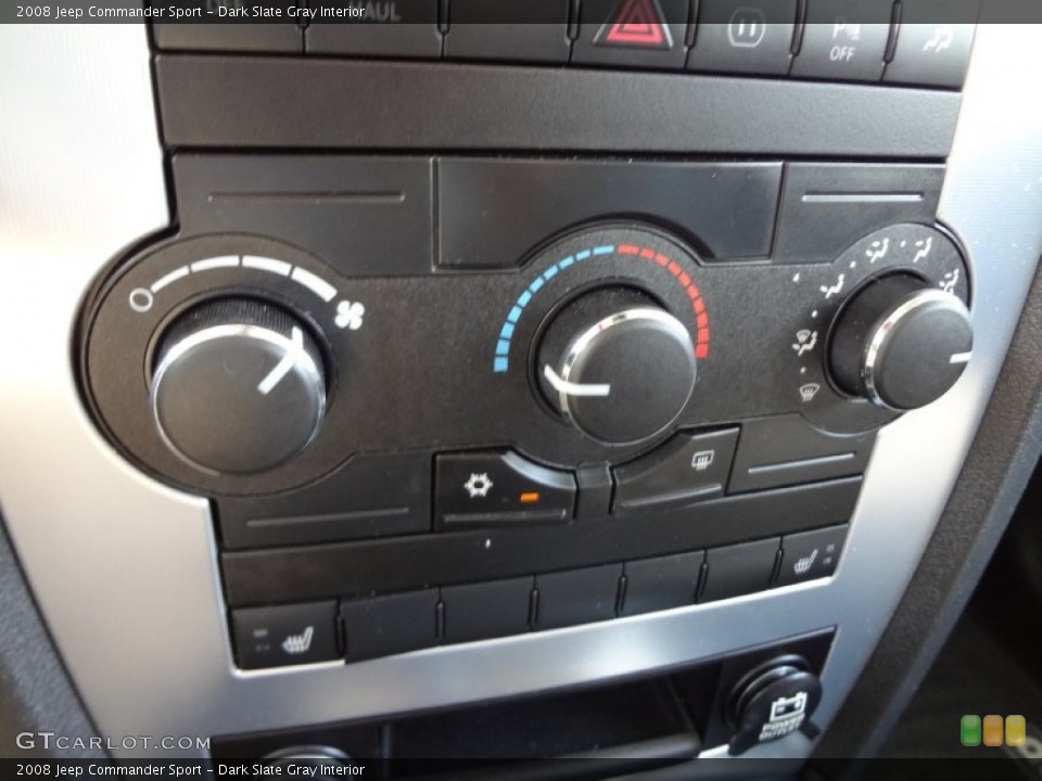 Dark Slate Gray Interior Controls for the 2008 Jeep Commander Sport #66032643