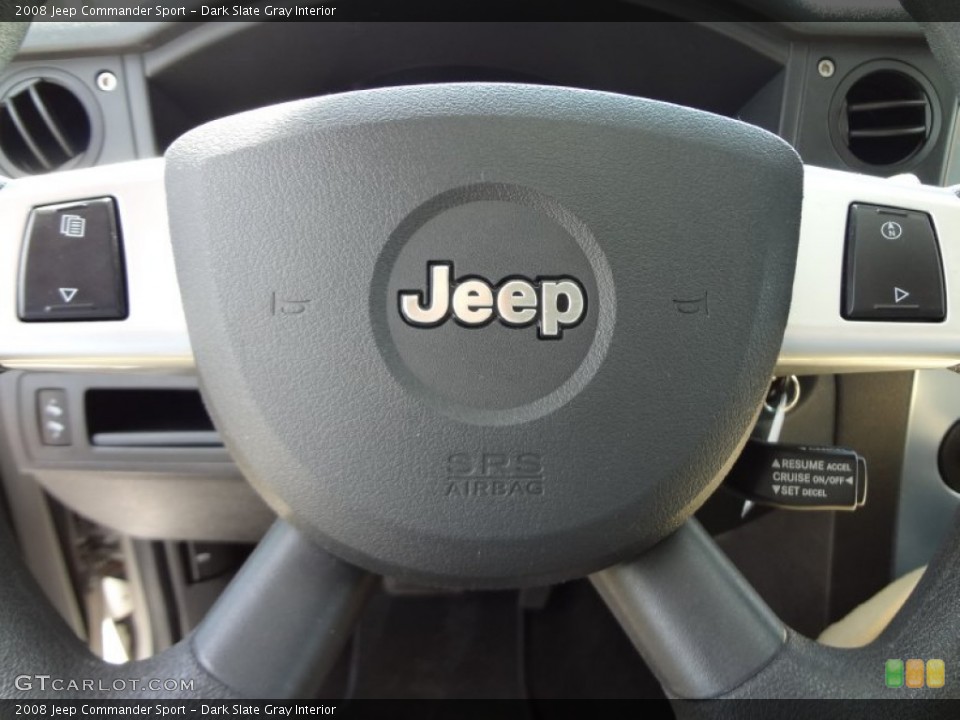 Dark Slate Gray Interior Steering Wheel for the 2008 Jeep Commander Sport #66032664