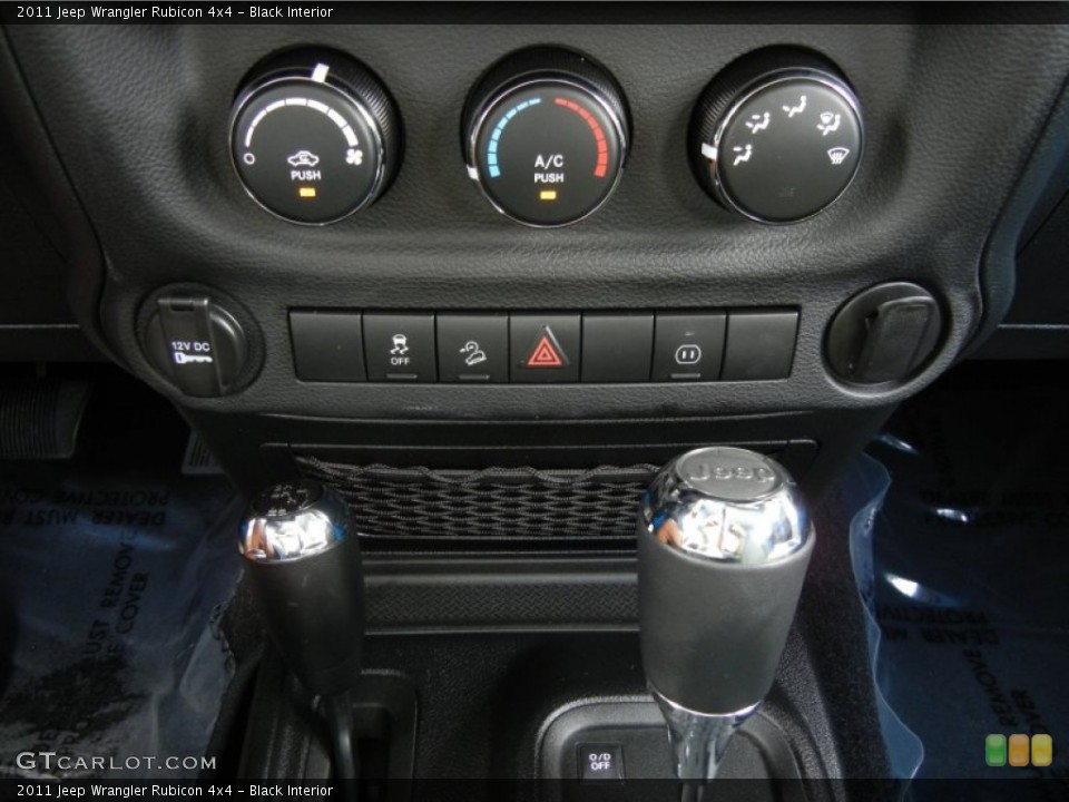 Black Interior Controls for the 2011 Jeep Wrangler Rubicon 4x4 #66035313