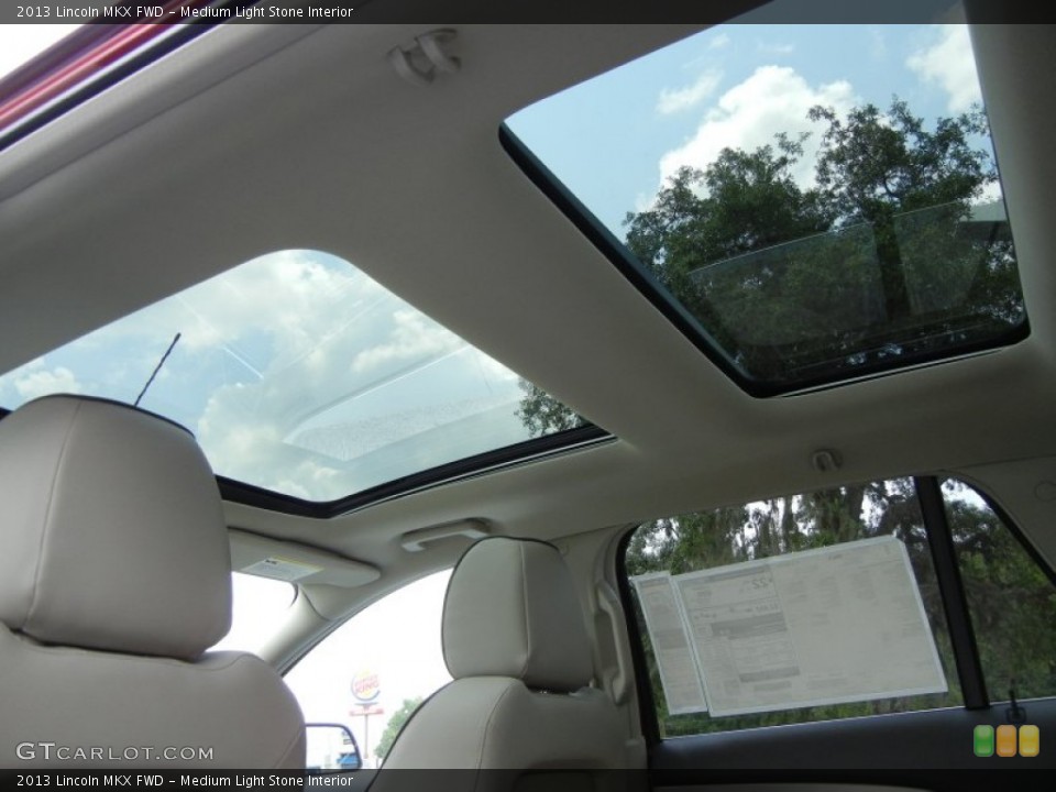 Medium Light Stone Interior Sunroof for the 2013 Lincoln MKX FWD #66036564