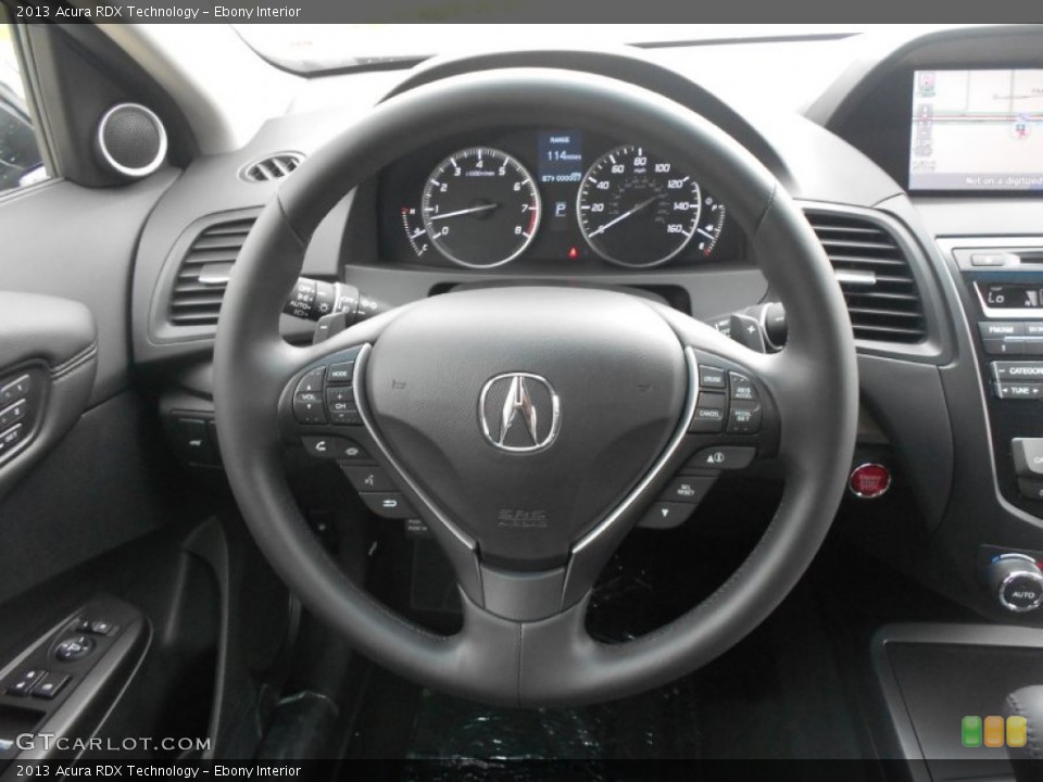 Ebony Interior Steering Wheel for the 2013 Acura RDX Technology #66037785