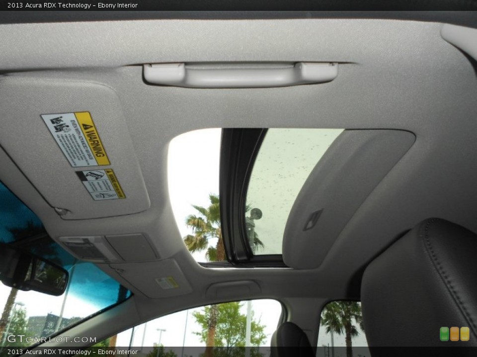 Ebony Interior Sunroof for the 2013 Acura RDX Technology #66037857