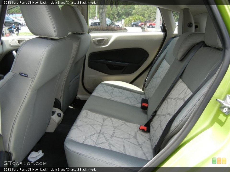 Light Stone/Charcoal Black Interior Rear Seat for the 2012 Ford Fiesta SE Hatchback #66038280