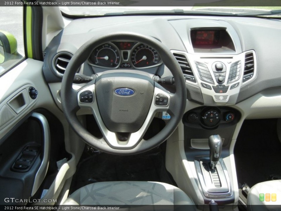 Light Stone/Charcoal Black Interior Dashboard for the 2012 Ford Fiesta SE Hatchback #66038291