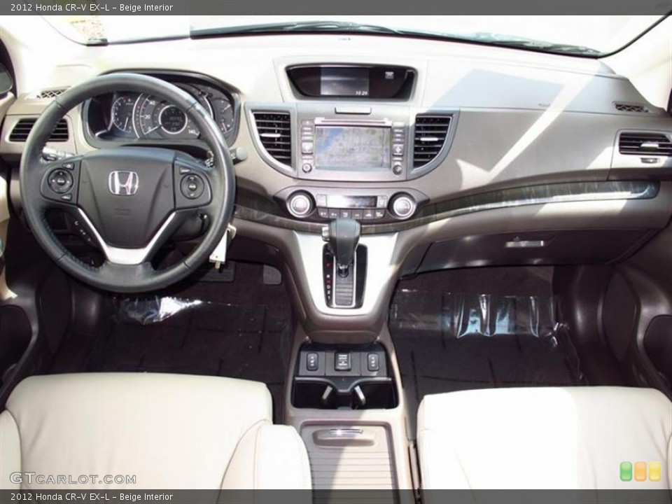 Beige Interior Dashboard for the 2012 Honda CR-V EX-L #66038390