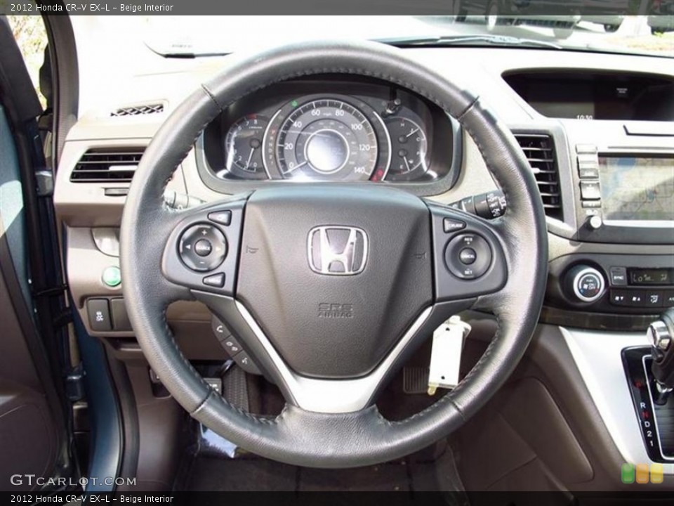 Beige Interior Steering Wheel for the 2012 Honda CR-V EX-L #66038469