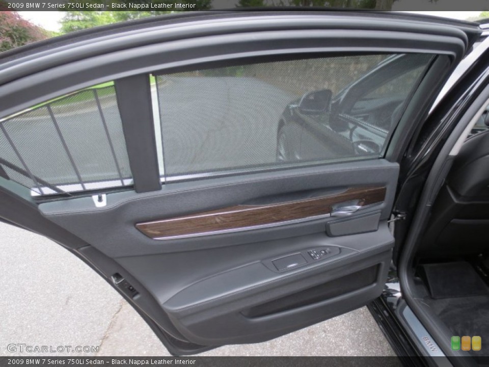 Black Nappa Leather Interior Door Panel for the 2009 BMW 7 Series 750Li Sedan #66038657