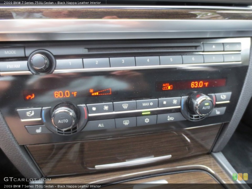 Black Nappa Leather Interior Controls for the 2009 BMW 7 Series 750Li Sedan #66038852