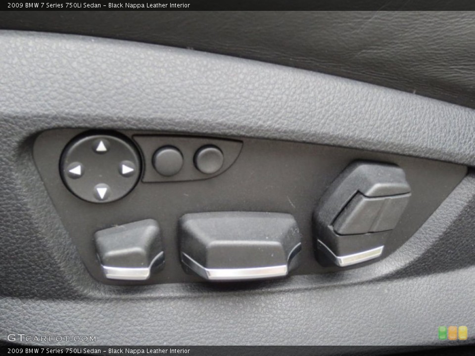 Black Nappa Leather Interior Controls for the 2009 BMW 7 Series 750Li Sedan #66038907