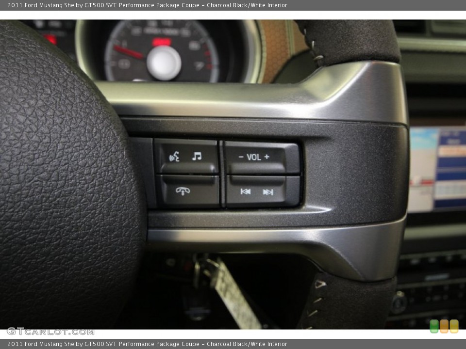 Charcoal Black/White Interior Controls for the 2011 Ford Mustang Shelby GT500 SVT Performance Package Coupe #66039603