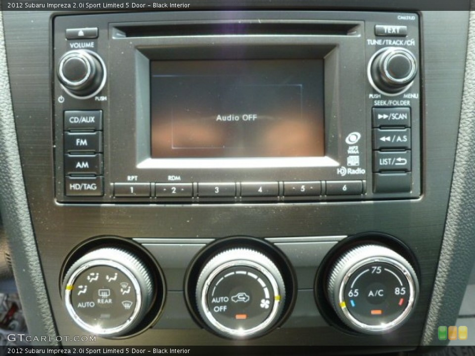 Black Interior Controls for the 2012 Subaru Impreza 2.0i Sport Limited 5 Door #66042171