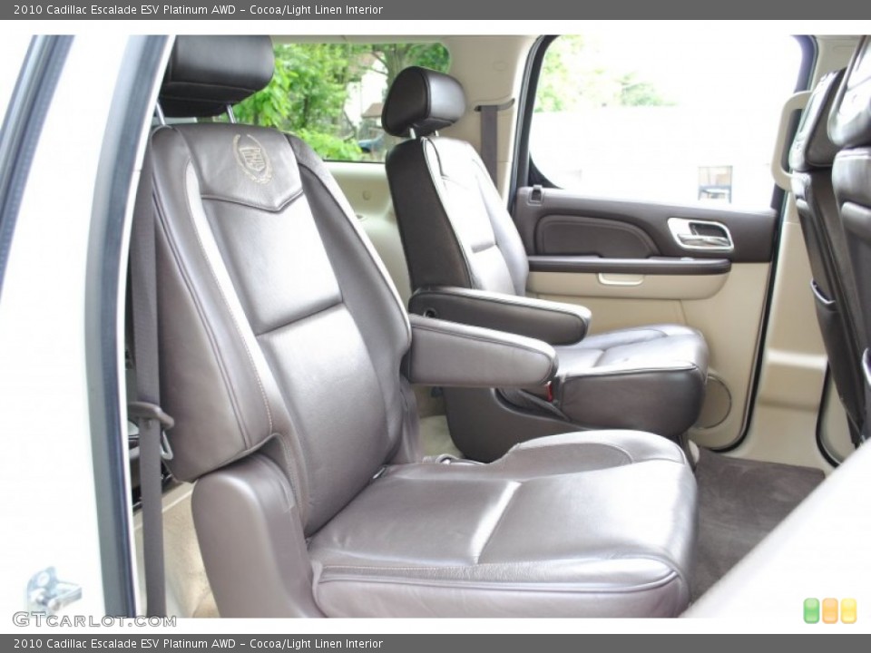 Cocoa/Light Linen Interior Rear Seat for the 2010 Cadillac Escalade ESV Platinum AWD #66055877