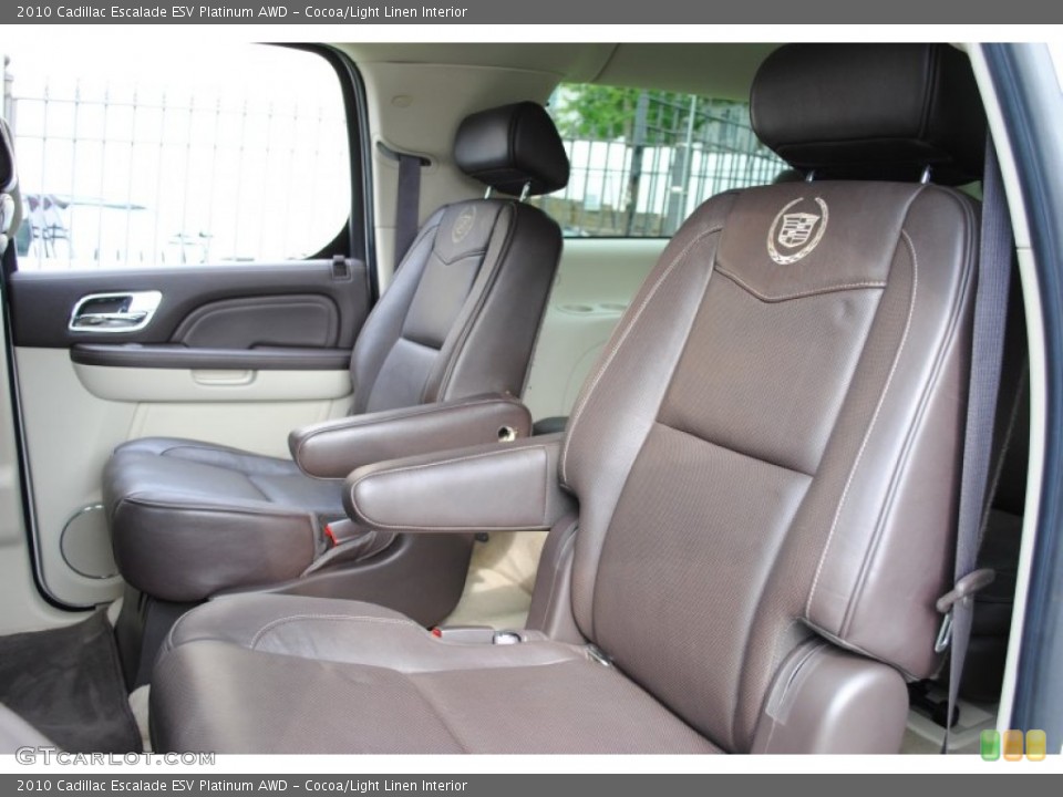 Cocoa/Light Linen Interior Rear Seat for the 2010 Cadillac Escalade ESV Platinum AWD #66055916