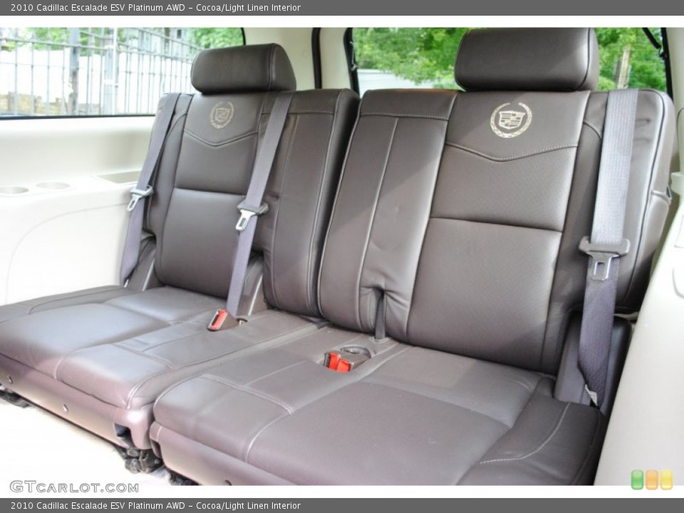 Cocoa/Light Linen Interior Rear Seat for the 2010 Cadillac Escalade ESV Platinum AWD #66055922
