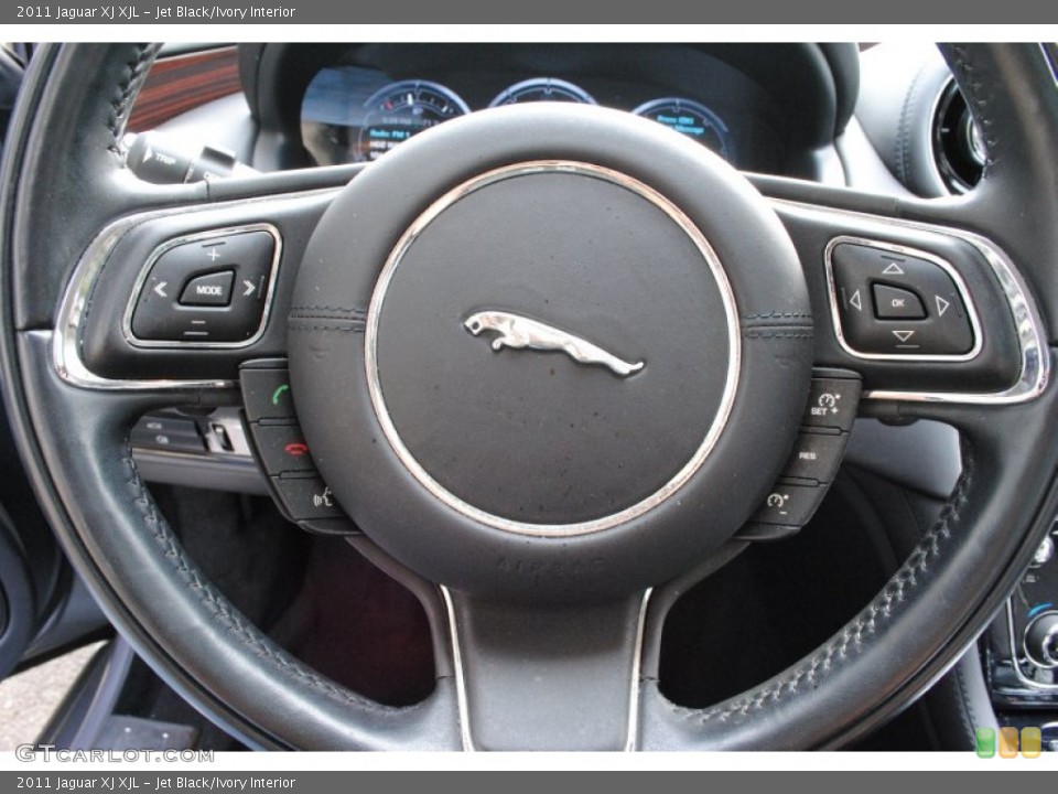 Jet Black/Ivory Interior Steering Wheel for the 2011 Jaguar XJ XJL #66056465