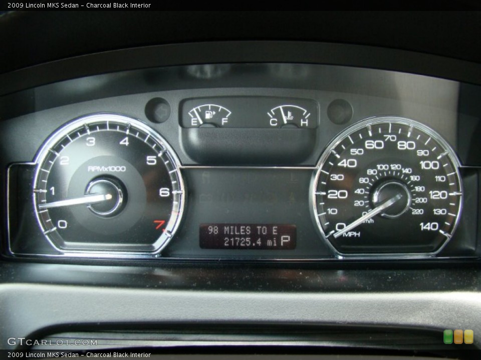 Charcoal Black Interior Gauges for the 2009 Lincoln MKS Sedan #66058340