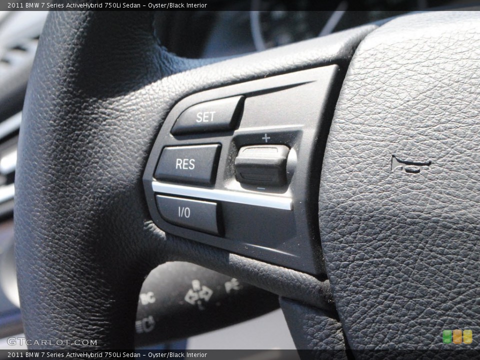 Oyster/Black Interior Controls for the 2011 BMW 7 Series ActiveHybrid 750Li Sedan #66060446