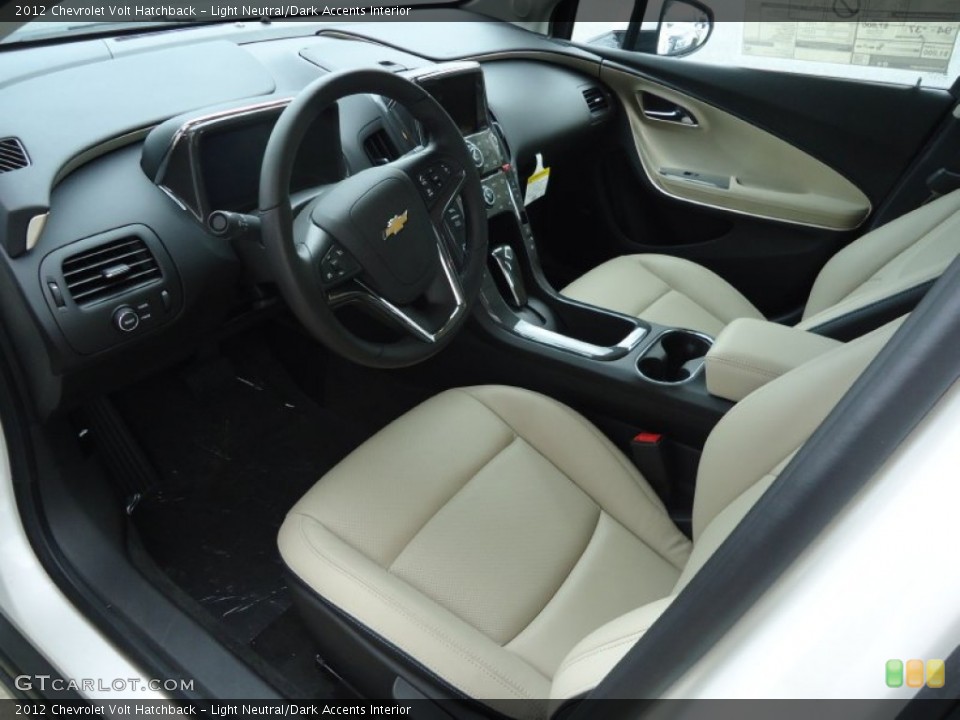 Light Neutral/Dark Accents Interior Prime Interior for the 2012 Chevrolet Volt Hatchback #66066305