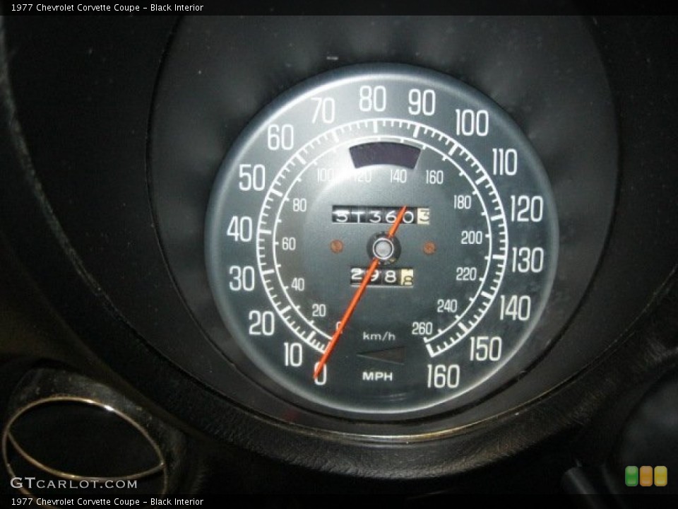 Black Interior Gauges for the 1977 Chevrolet Corvette Coupe #66071798