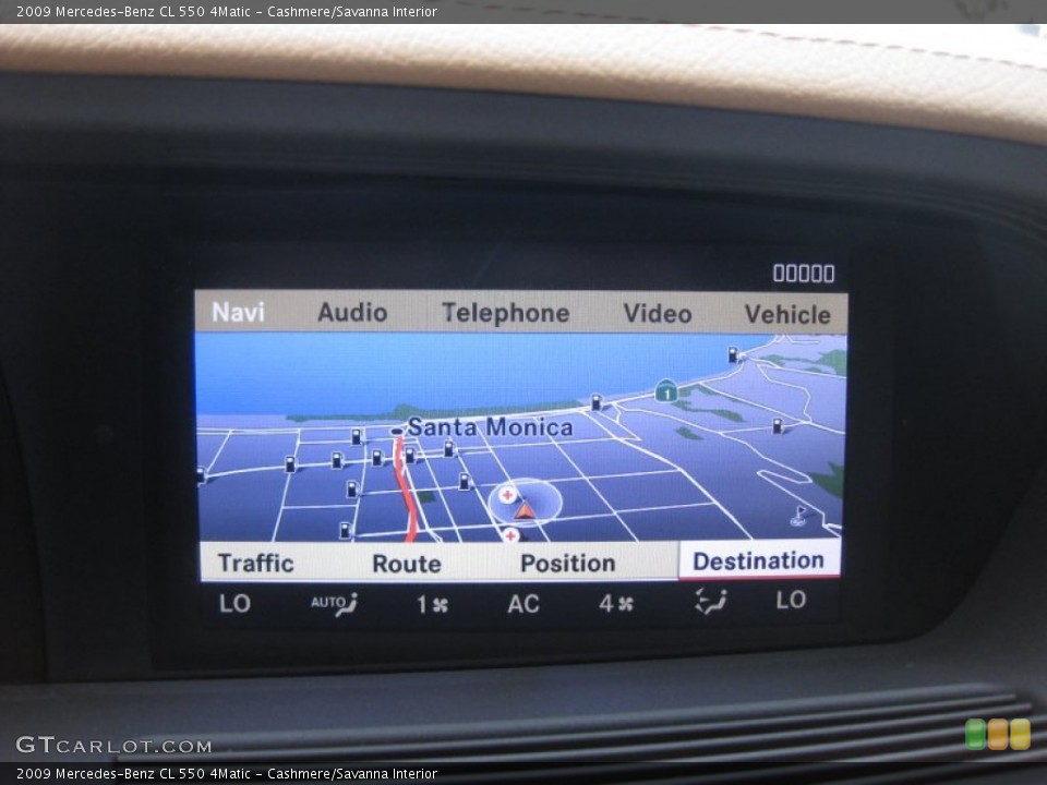 Cashmere/Savanna Interior Navigation for the 2009 Mercedes-Benz CL 550 4Matic #66082296