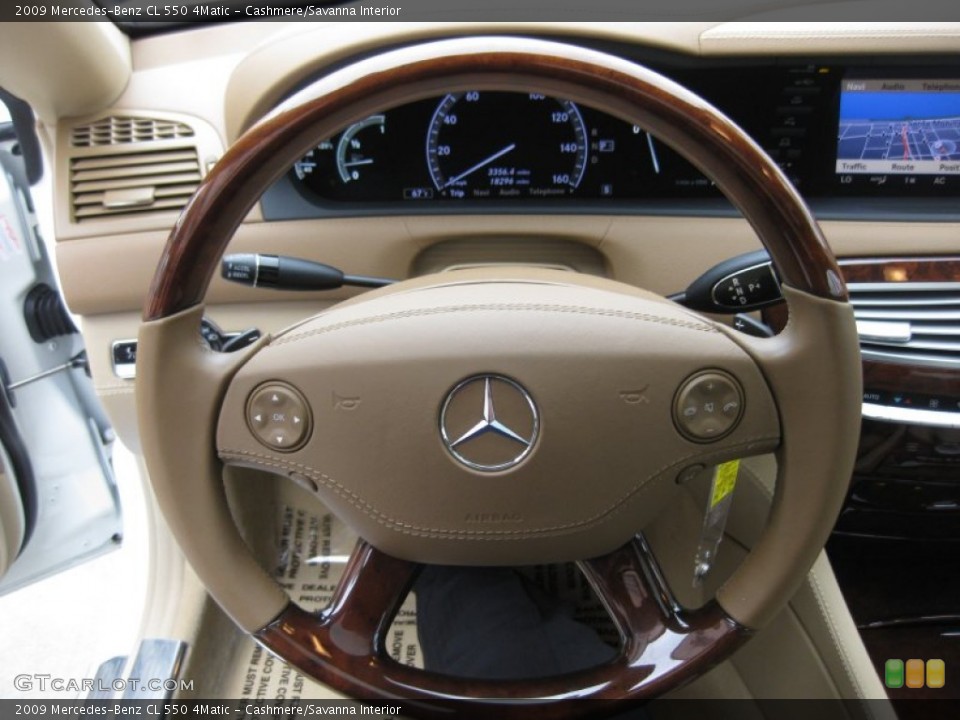Cashmere/Savanna Interior Steering Wheel for the 2009 Mercedes-Benz CL 550 4Matic #66082335