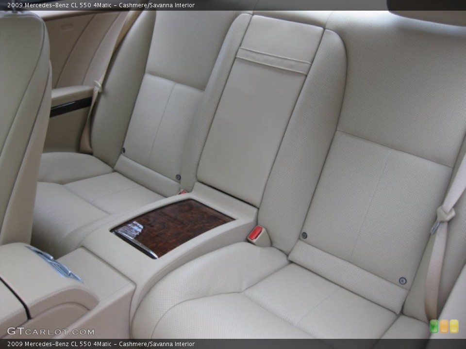 Cashmere/Savanna Interior Rear Seat for the 2009 Mercedes-Benz CL 550 4Matic #66082353