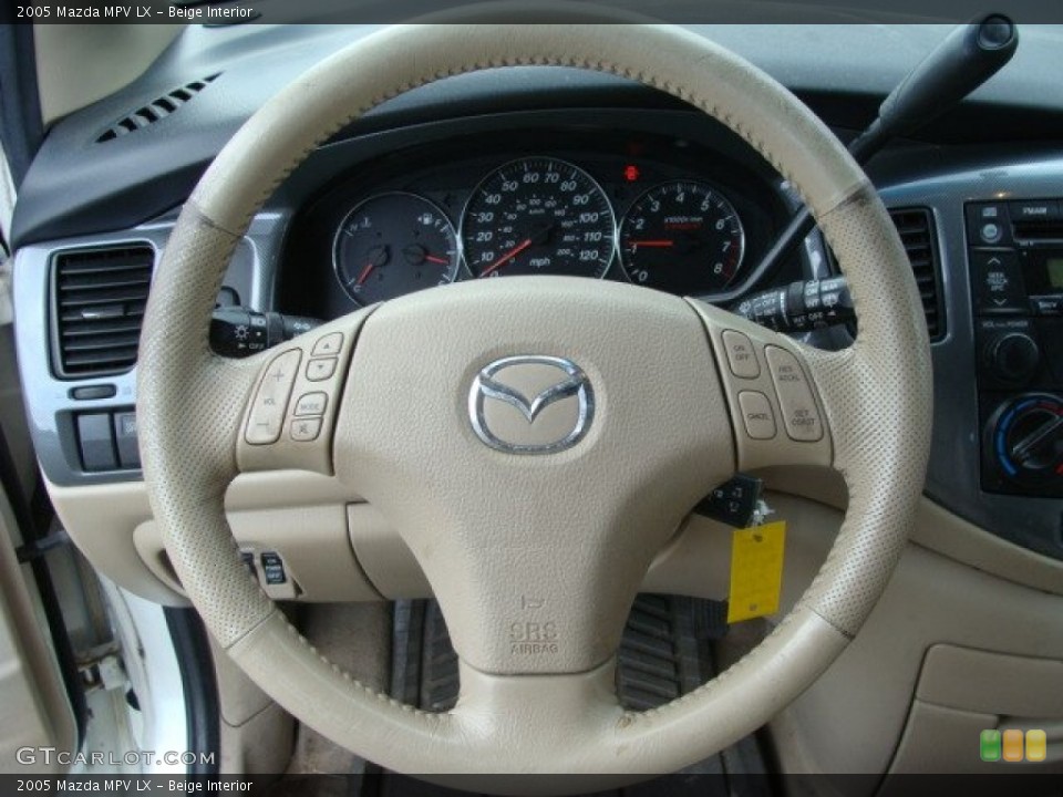 Beige Interior Steering Wheel for the 2005 Mazda MPV LX #66082392