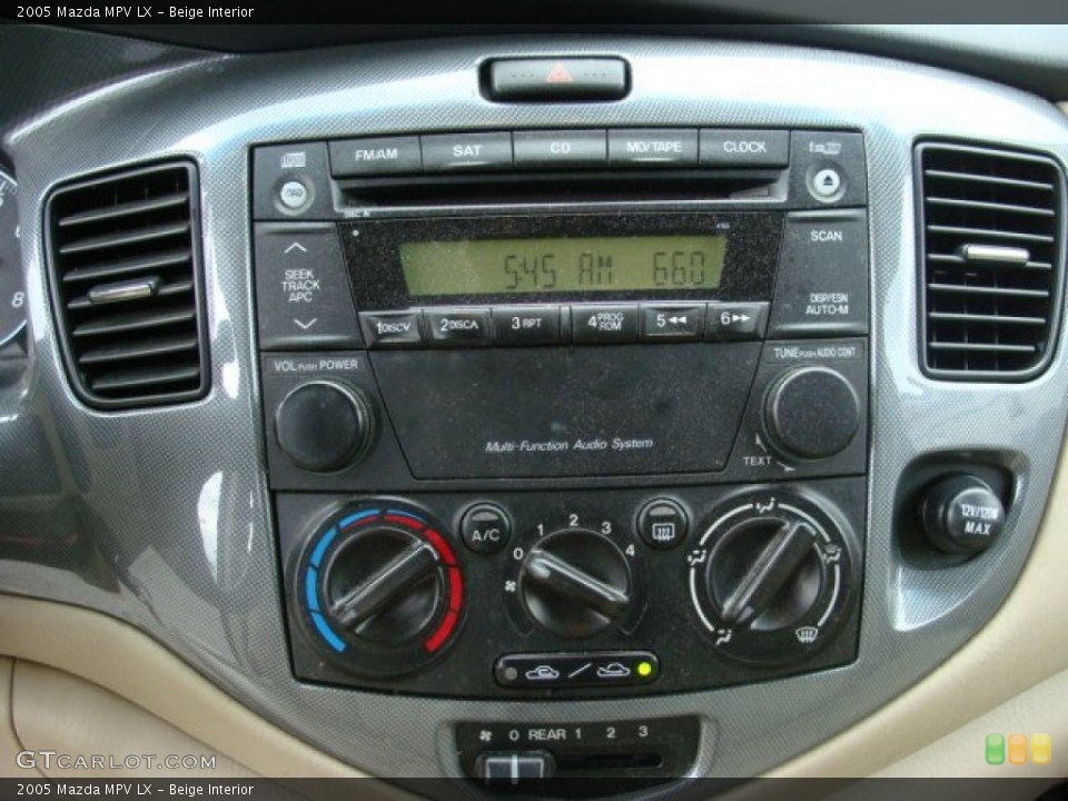 Beige Interior Controls for the 2005 Mazda MPV LX #66082404
