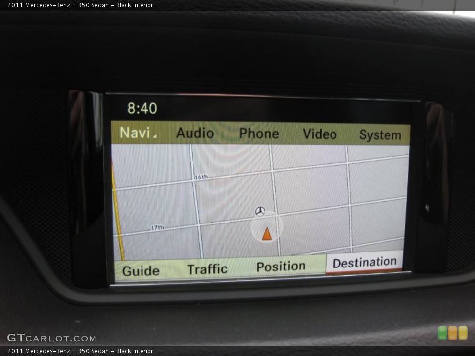 Black Interior Navigation for the 2011 Mercedes-Benz E 350 Sedan #66083001