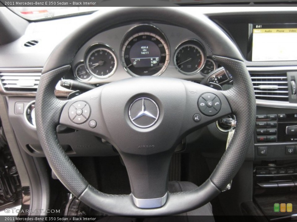 Black Interior Steering Wheel for the 2011 Mercedes-Benz E 350 Sedan #66083043