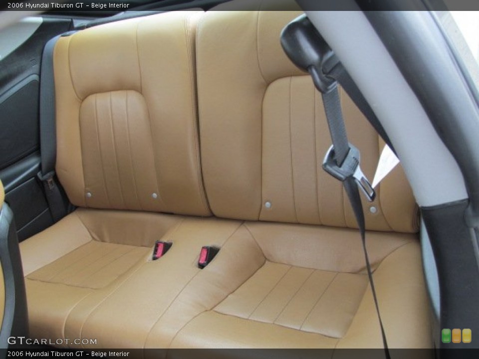 Beige Interior Rear Seat for the 2006 Hyundai Tiburon GT #66083523