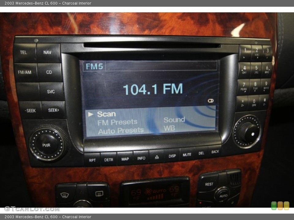 Charcoal Interior Controls for the 2003 Mercedes-Benz CL 600 #66085078