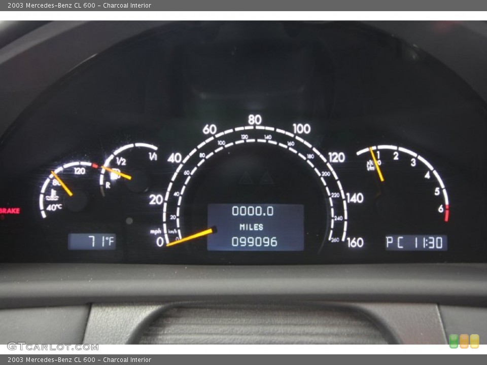 Charcoal Interior Gauges for the 2003 Mercedes-Benz CL 600 #66085329