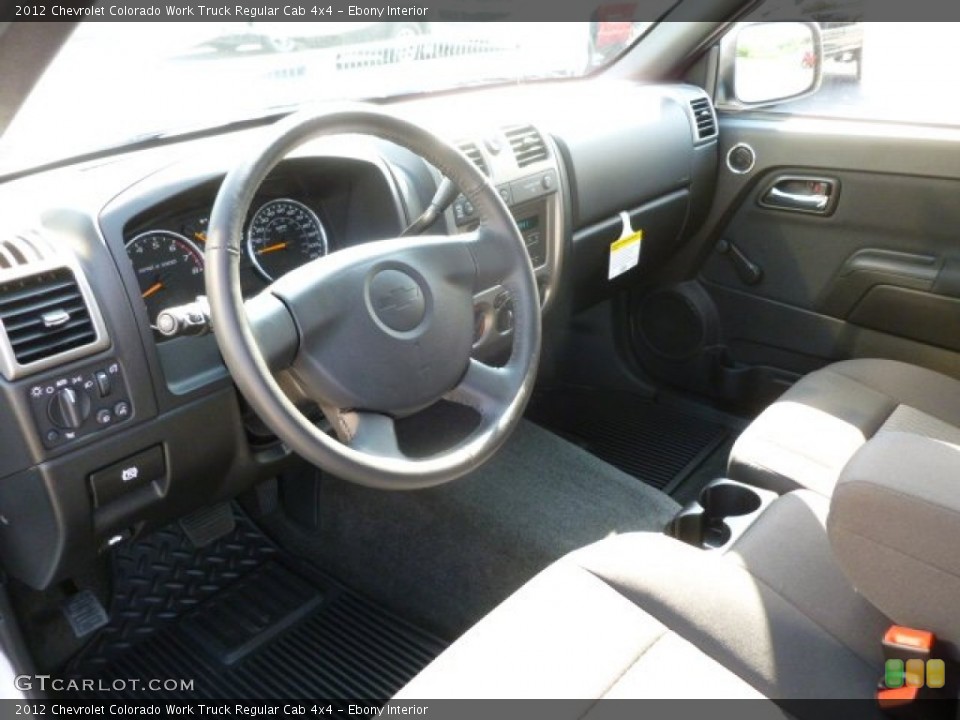 Ebony Interior Prime Interior for the 2012 Chevrolet Colorado Work Truck Regular Cab 4x4 #66085704