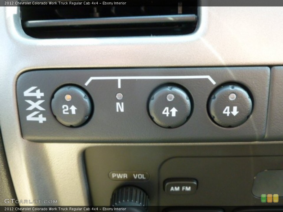 Ebony Interior Controls for the 2012 Chevrolet Colorado Work Truck Regular Cab 4x4 #66085719