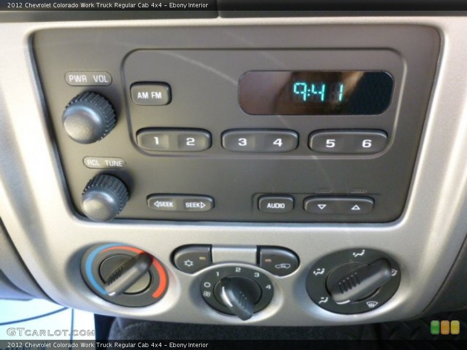 Ebony Interior Audio System for the 2012 Chevrolet Colorado Work Truck Regular Cab 4x4 #66085731